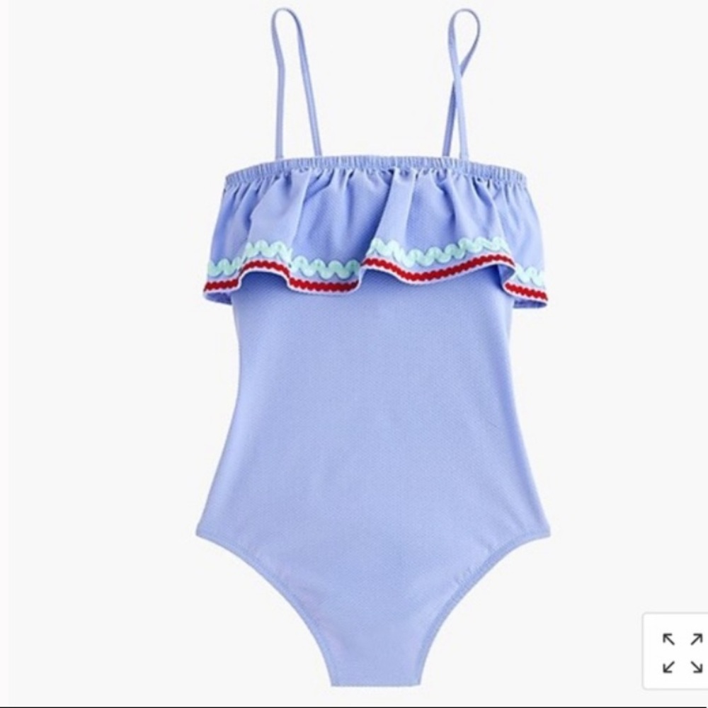 J Crew Rick Rac Strapless Swimsuit
